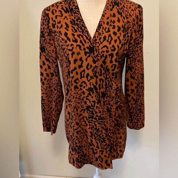 Vintage Nicole Studio animal print Top Medium - Picture 6 of 7